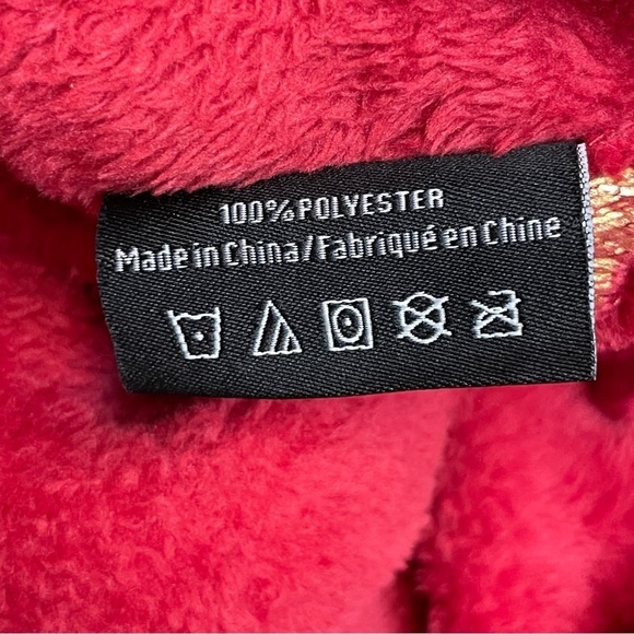 Bebe Vintage Red & Gold Foil Fuzzy Wrap Around Midi Skirt - Picture 6 of 10